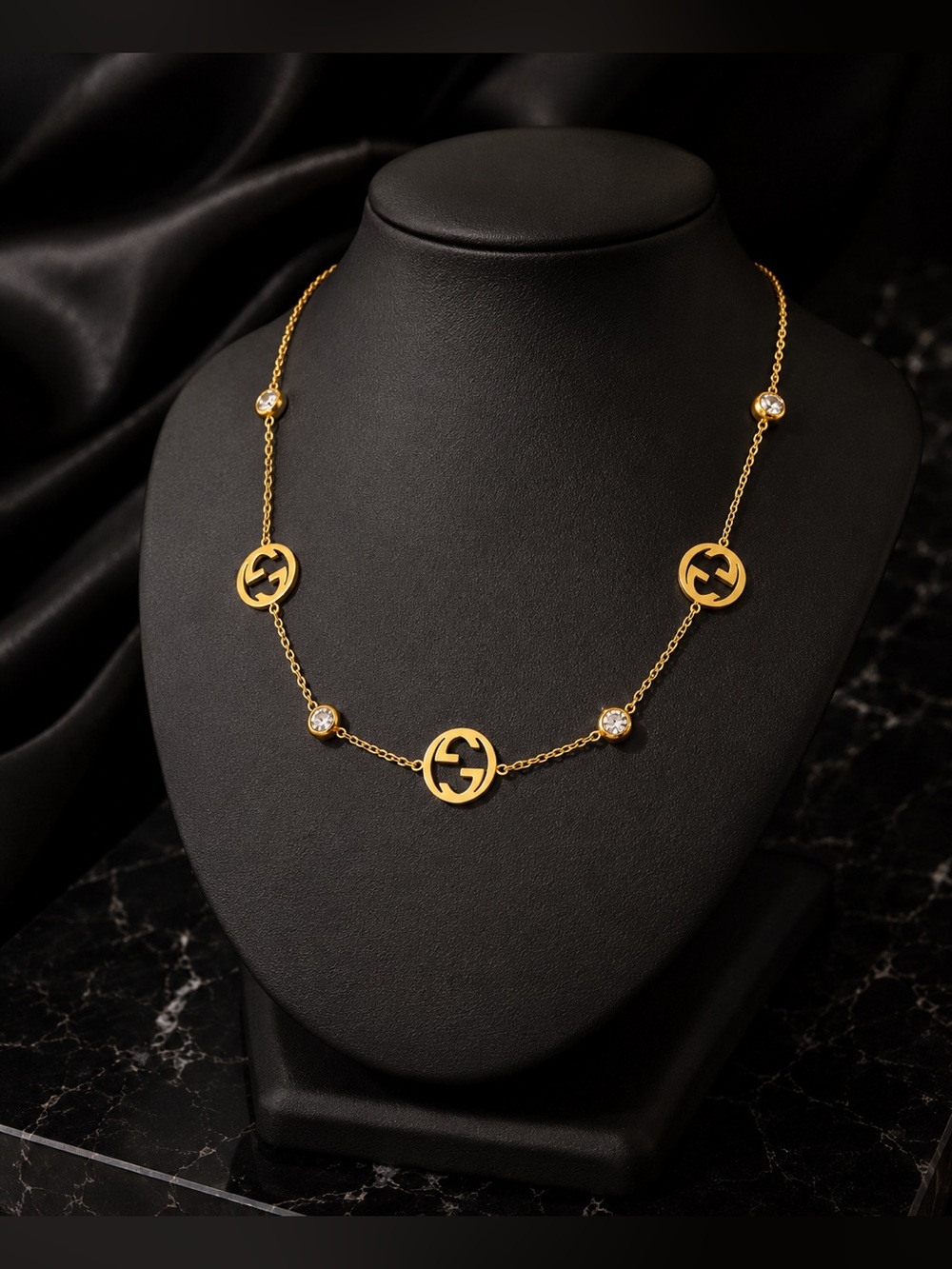 Gold Interlocking GG Logo Necklace
